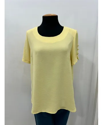 Blusa amarilla Boston - Blusas Tallas Grandes