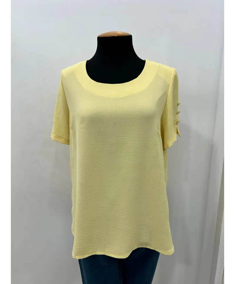 Blusa amarilla Boston - Blusas Tallas Grandes