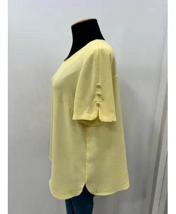 Blusa amarilla Boston - Blusas Tallas Grandes