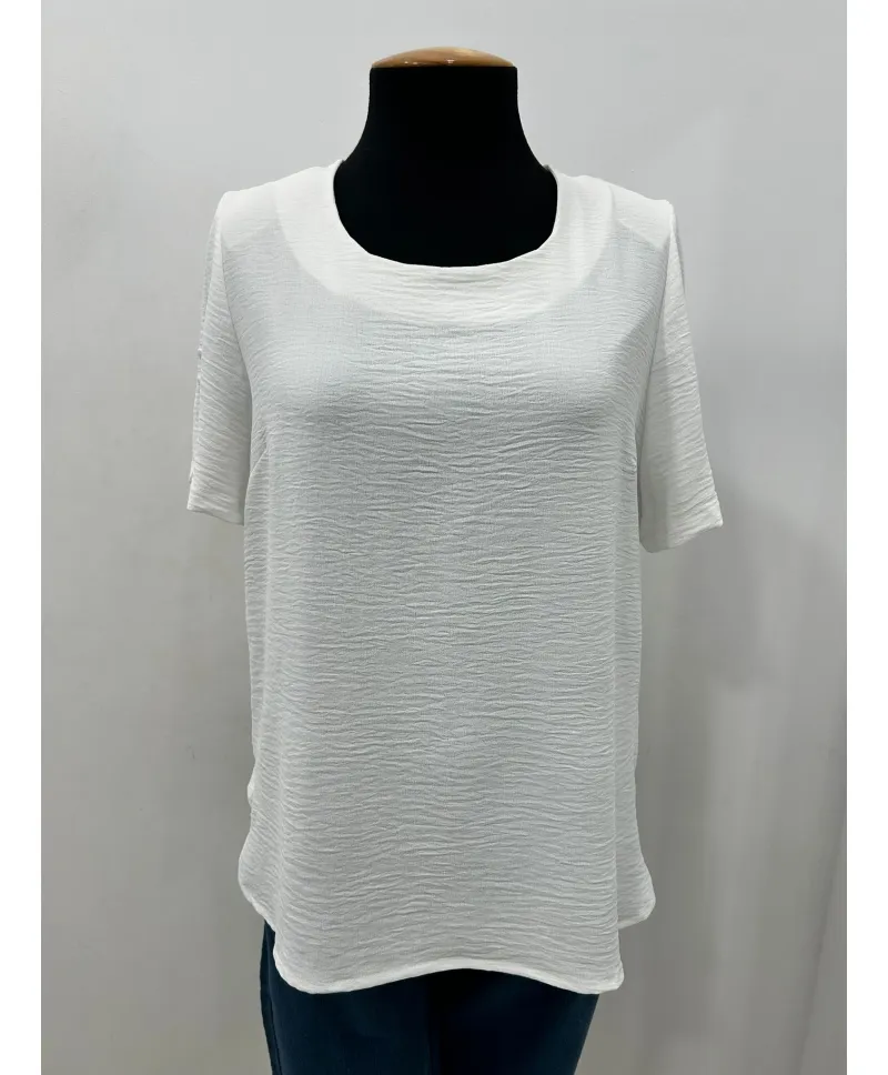 Blusa blanca Boston - Blusas Tallas Grandes
