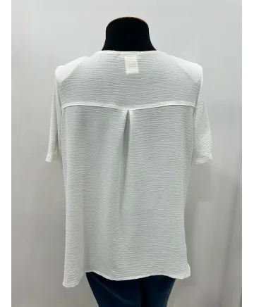 Blusa blanca Boston - Blusas Tallas Grandes