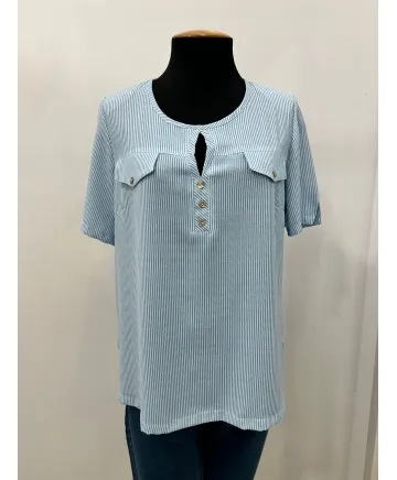 Blusa abertura Carmen - Blusas Tallas Grandes