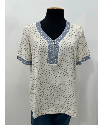 BLusa cremallera Topo - Blusas Tallas Grandes