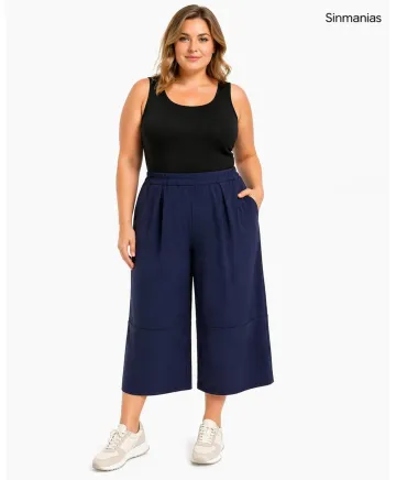 Pantalon ancho Gisela - Pantalones Tallas Grandes