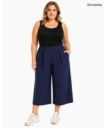 Pantalon ancho Gisela - Pantalones Tallas Grandes