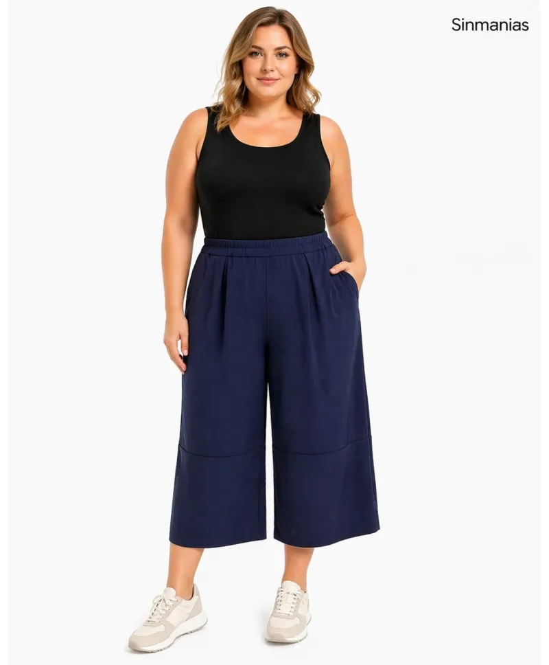 Pantalon ancho Gisela - Pantalones Tallas Grandes