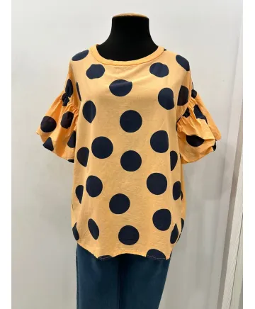 Camiseta Topos Almudena - Ropa tallas grandes mujer moderna