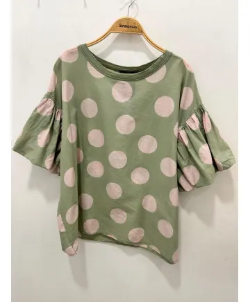 Camiseta Topos Almudena - Ropa tallas grandes mujer moderna