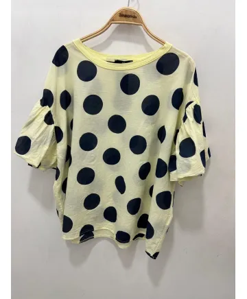 Camiseta Topos Almudena - Ropa tallas grandes mujer moderna