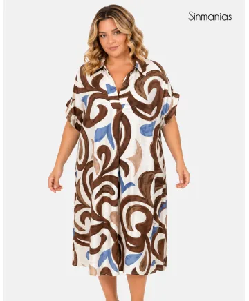 Vestido estampado Dakar - Vestidos Tallas Grandes