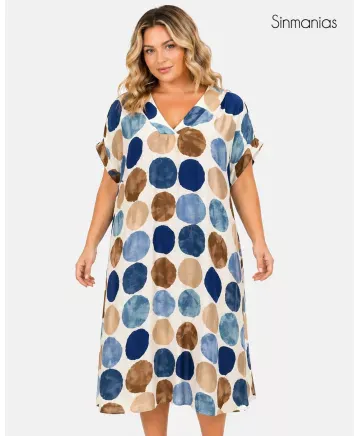 Vestido topos Dubai - Ropa tallas grandes mujer moderna