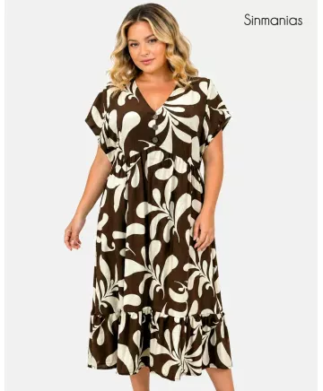 Vestido volante Almirante - Vestidos Tallas Grandes