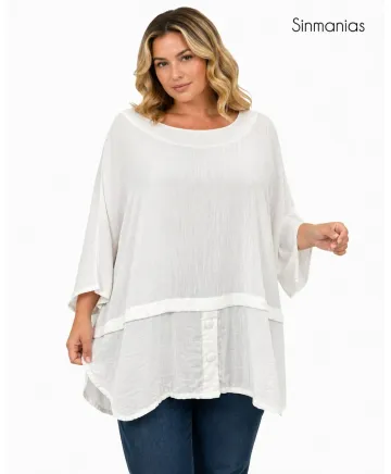 Blusa fluida One - Blusas Tallas Grandes