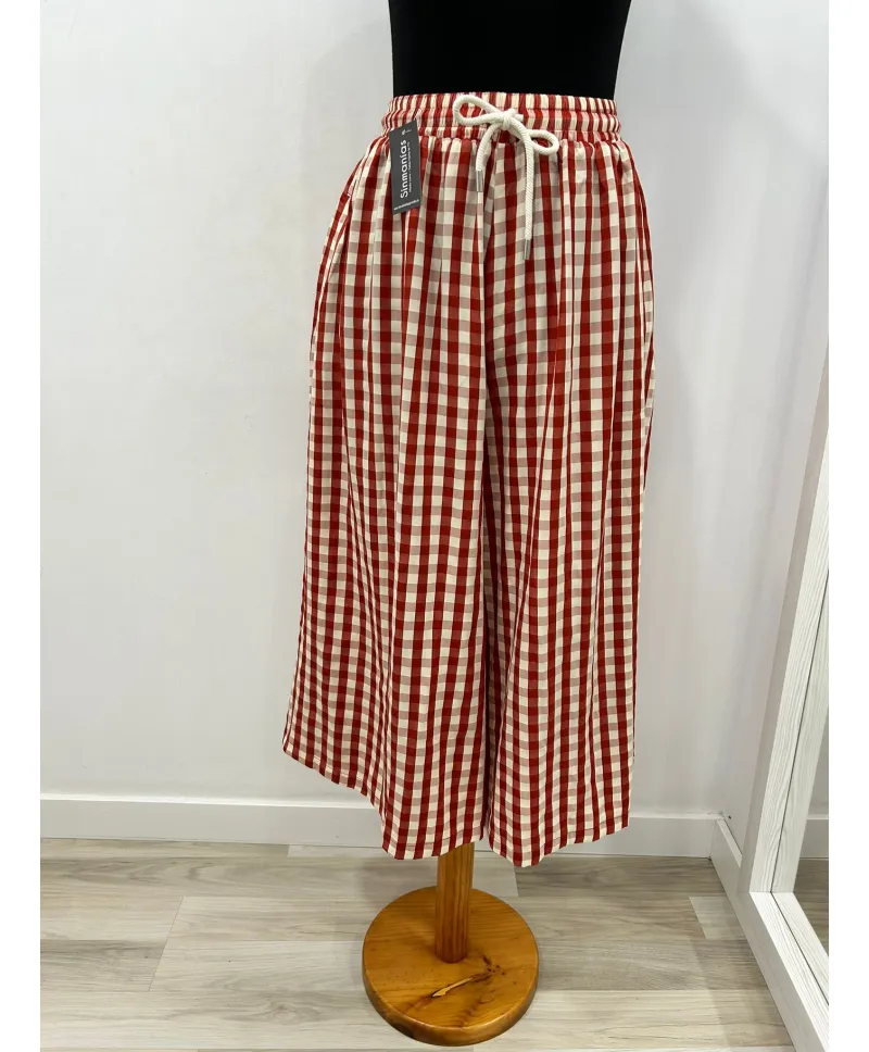 Pantalon cuadros Almudena - Ropa tallas grandes mujer moderna