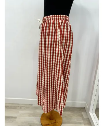 Pantalon cuadros Almudena - Ropa tallas grandes mujer moderna