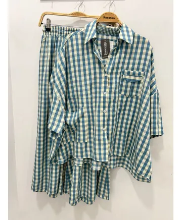 Camisa cuadros Almudena - Camisas Tallas Grandes