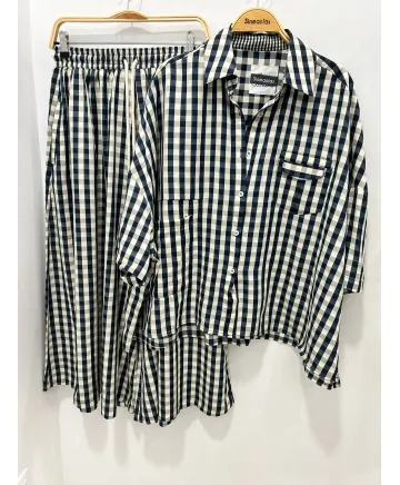 Camisa cuadros Almudena - Camisas Tallas Grandes