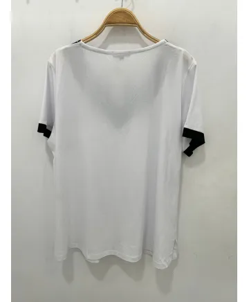 Camiseta blanca Escote - Camisetas y Tops Tallas Grandes