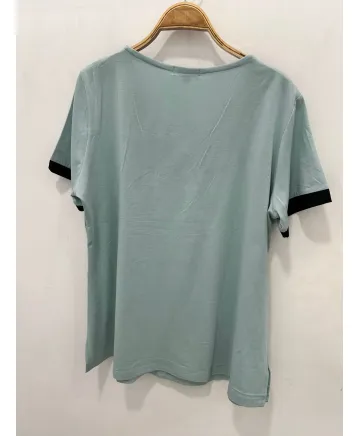 Camiseta verde Escote - Camisetas y Tops Tallas Grandes