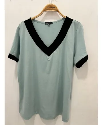 Camiseta verde Escote - Camisetas y Tops Tallas Grandes