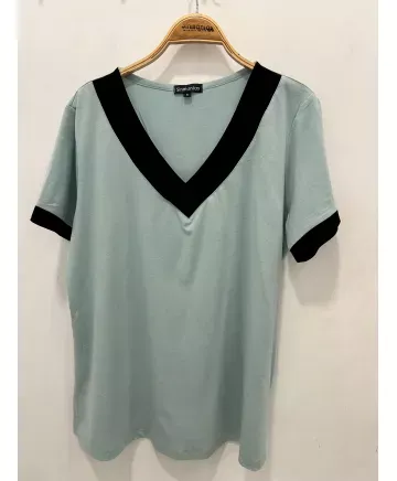 Camiseta verde Escote - Camisetas y Tops Tallas Grandes