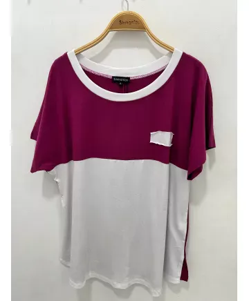 Camiseta buganvilla Combinada - Camisetas y Tops Tallas Grandes