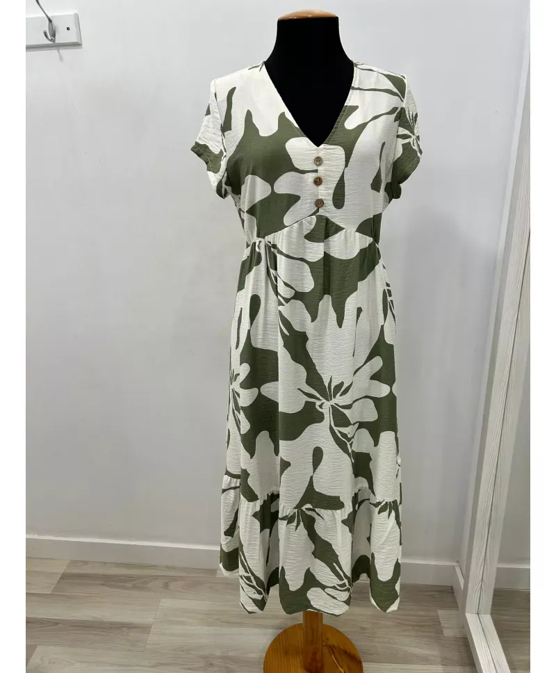 Vestido verde Almirante - Vestidos Tallas Grandes