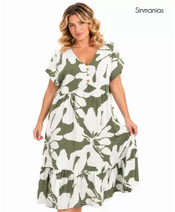 Vestido verde Almirante - Ropa tallas grandes mujer moderna