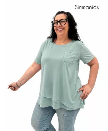 Camiseta verde Desigual - Ropa tallas grandes mujer moderna