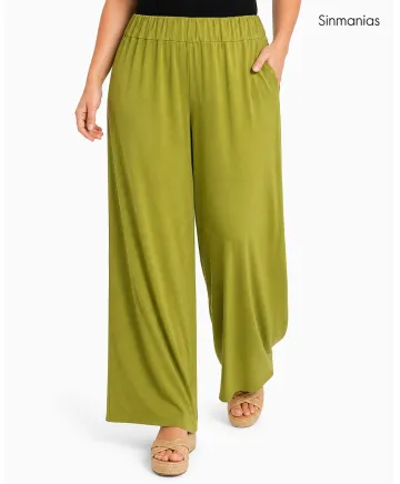 Pantalon raso Julia - Ropa tallas grandes mujer moderna