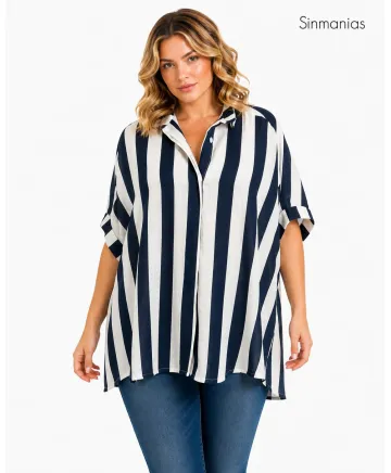 Camisa rayas Mastil - Ropa tallas grandes mujer moderna