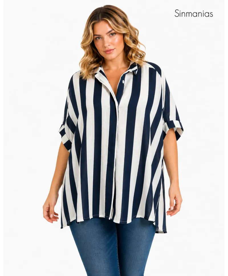 Camisa rayas Mastil - Ropa tallas grandes mujer moderna