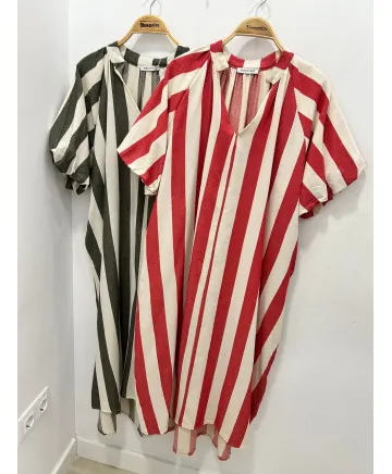 Vestido rayas Mastil - Vestidos Tallas Grandes