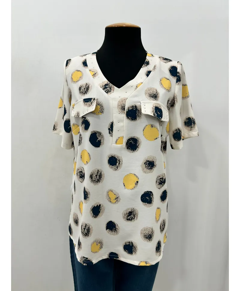 Blusa tachas Amapola - Blusas Tallas Grandes