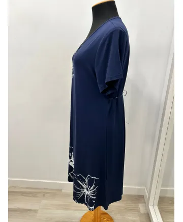 Vestido punto Flower - Ropa tallas grandes mujer moderna
