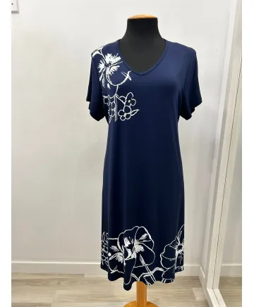 Vestido punto Flower - Ropa tallas grandes mujer moderna