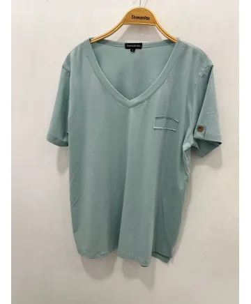 Camiseta verde Uve - Ropa tallas grandes mujer moderna