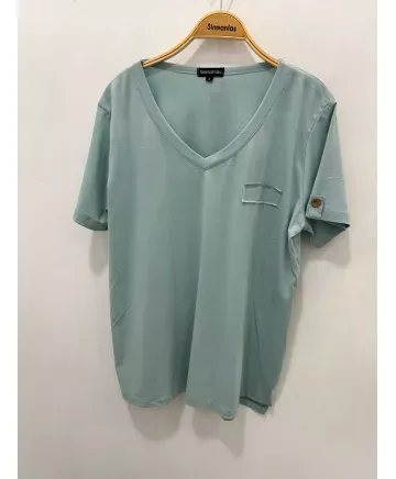 Camiseta verde Uve - Ropa tallas grandes mujer moderna