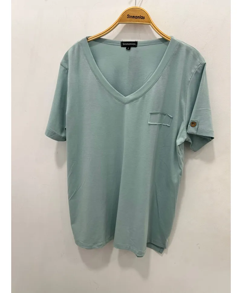 Camiseta verde Uve - Ropa tallas grandes mujer moderna