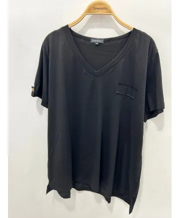 Camiseta negra Uve - Camisetas y Tops Tallas Grandes