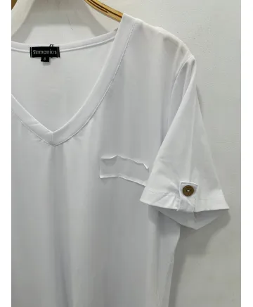 Camiseta blanca Uve - Camisetas y Tops Tallas Grandes