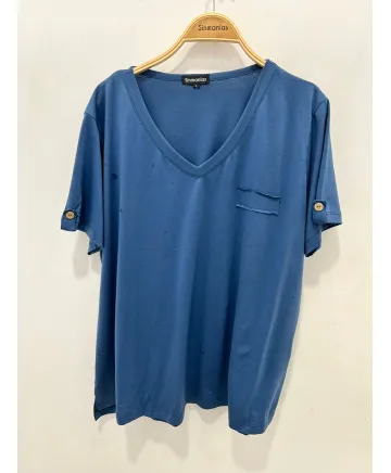Camiseta azul Uve - Camisetas y Tops Tallas Grandes