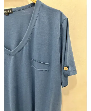 Camiseta azul Uve - Camisetas y Tops Tallas Grandes