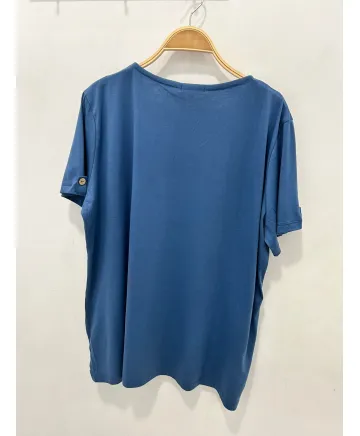 Camiseta azul Uve - Camisetas y Tops Tallas Grandes