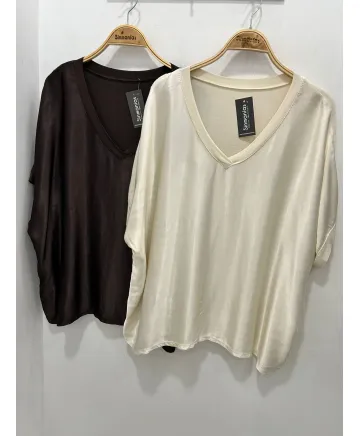 Camiseta rasete Bea - Ropa tallas grandes mujer moderna