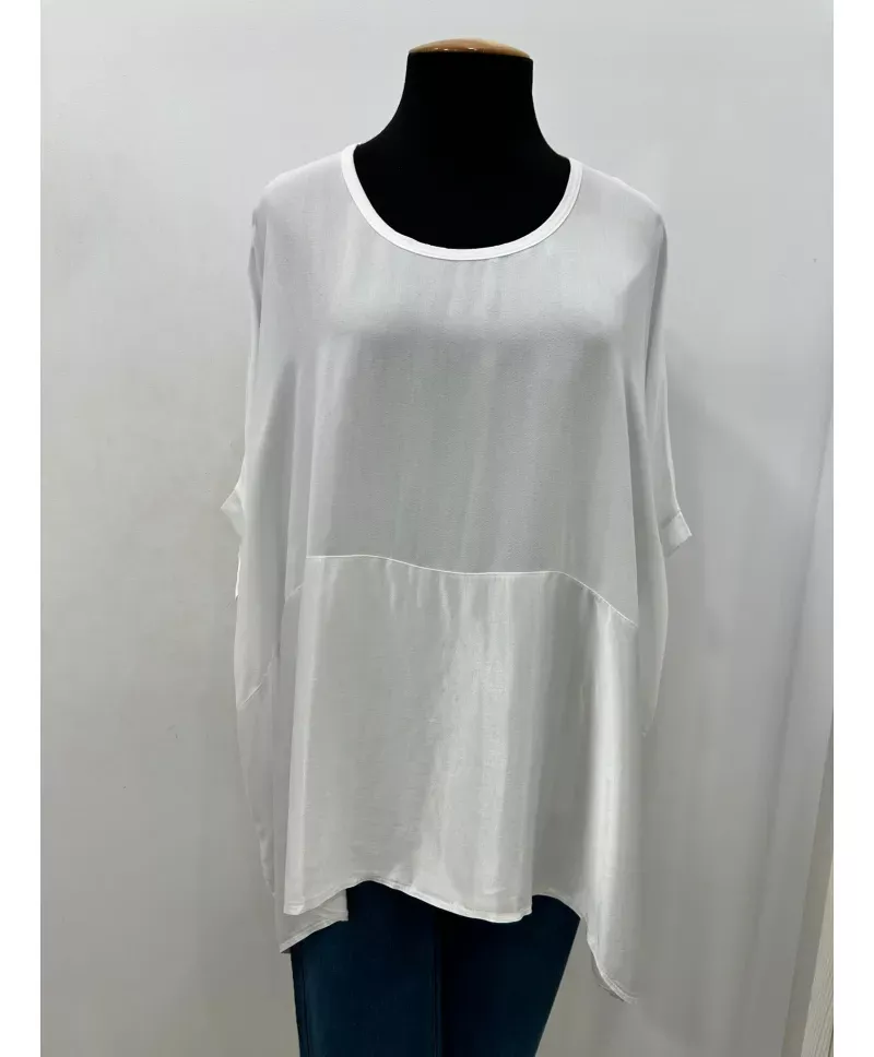 Blusa combinada Natalia - Ropa tallas grandes mujer moderna