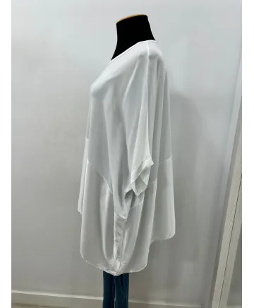 Blusa combinada Natalia - Ropa tallas grandes mujer moderna