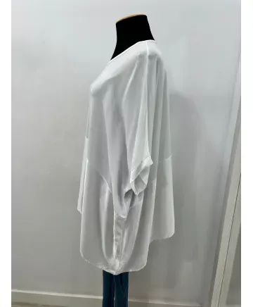 Blusa combinada Natalia - Ropa tallas grandes mujer moderna