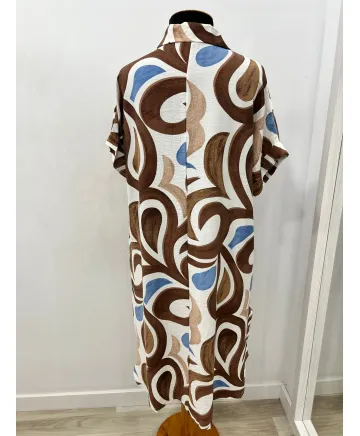 Vestido marron Dakar - Vestidos Tallas Grandes