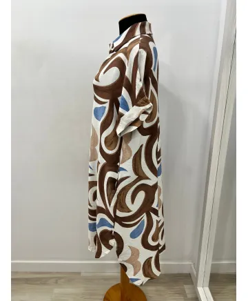 Vestido marron Dakar - Vestidos Tallas Grandes
